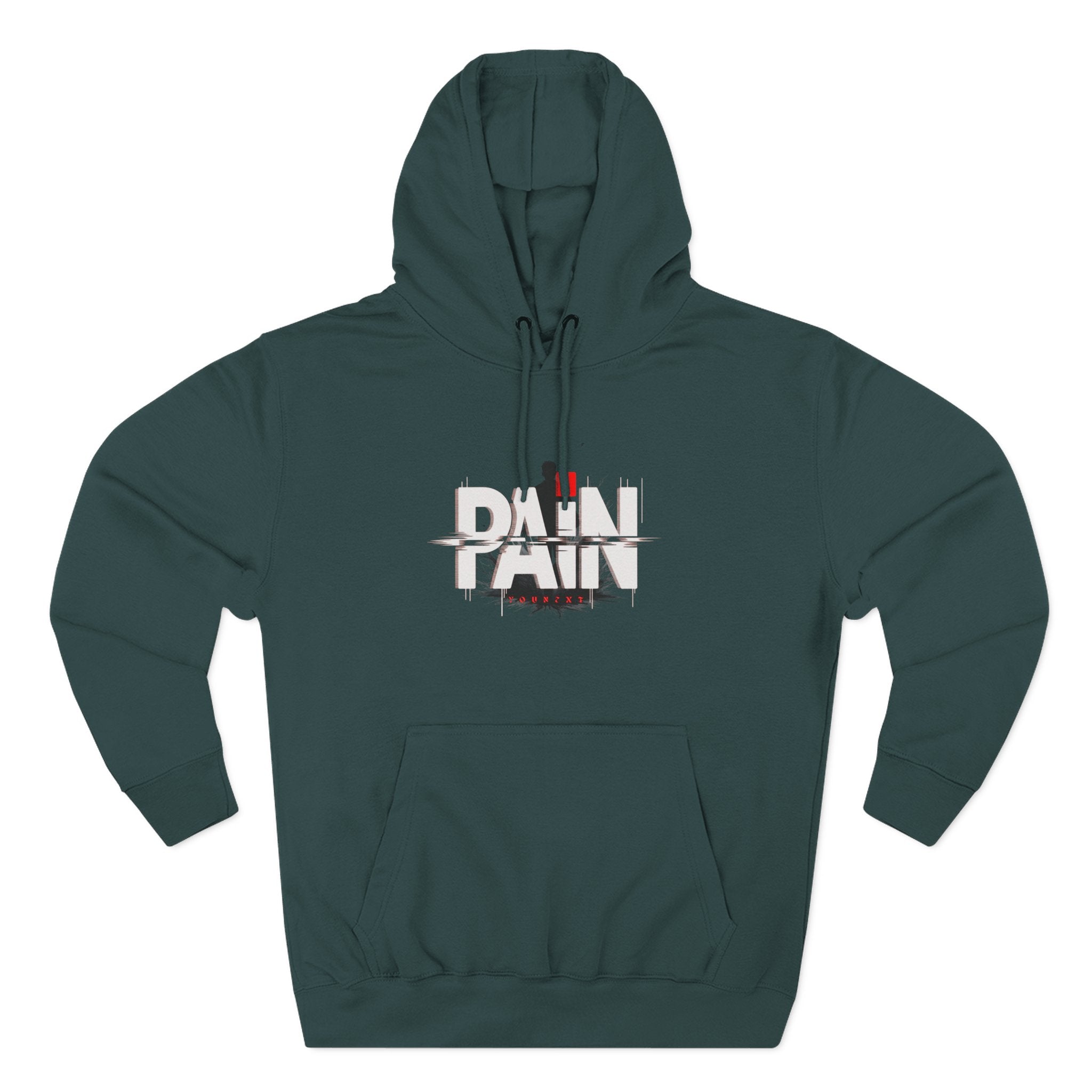Pain Hoodie - Graphic Three-Panel Fleece Pullover