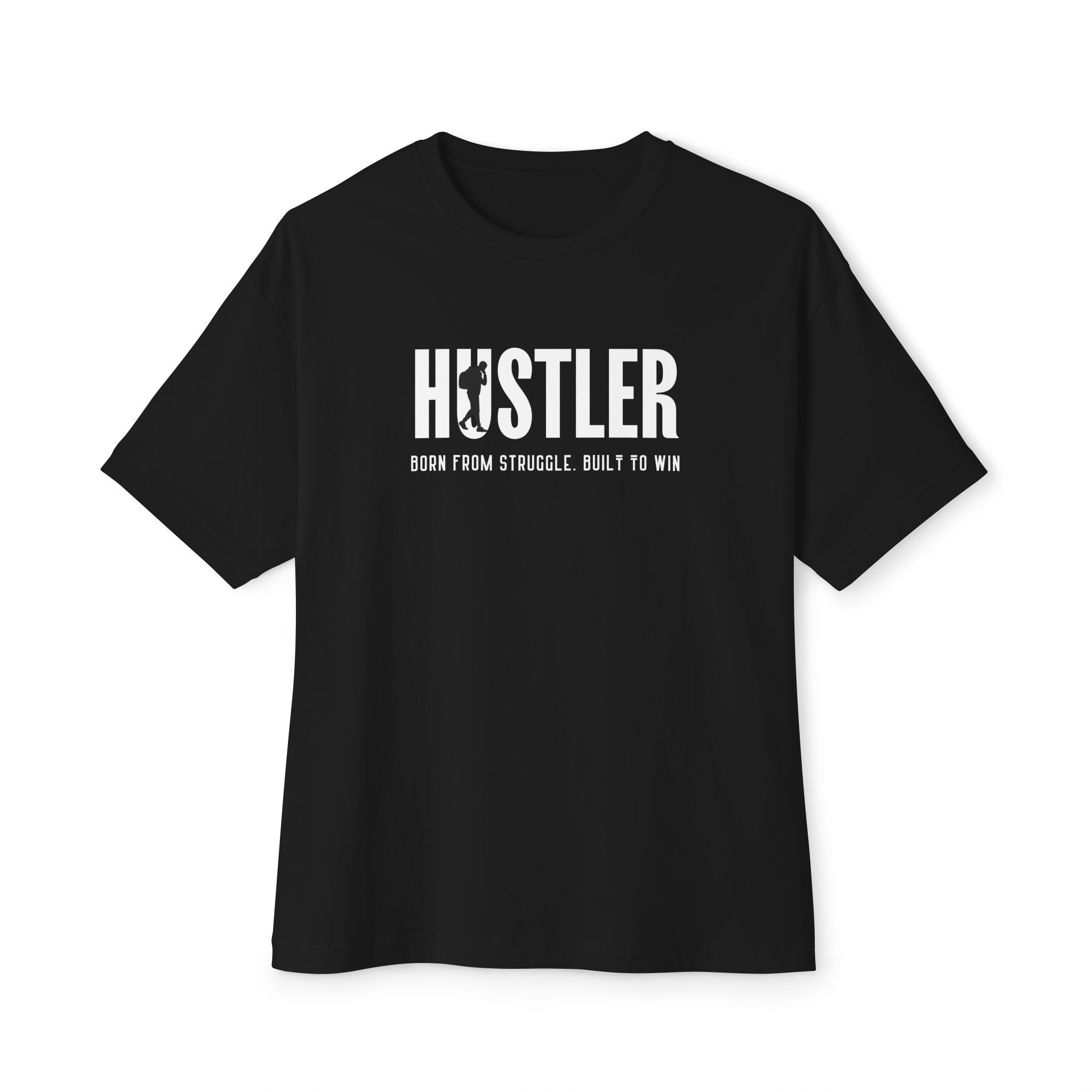 Hustler Graphic Tee — Oversized Boxy T-Shirt for Go-Getters