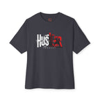 Hustler Graphic Tee — Bold Red & White Urban Streetwear Boxy Shirt