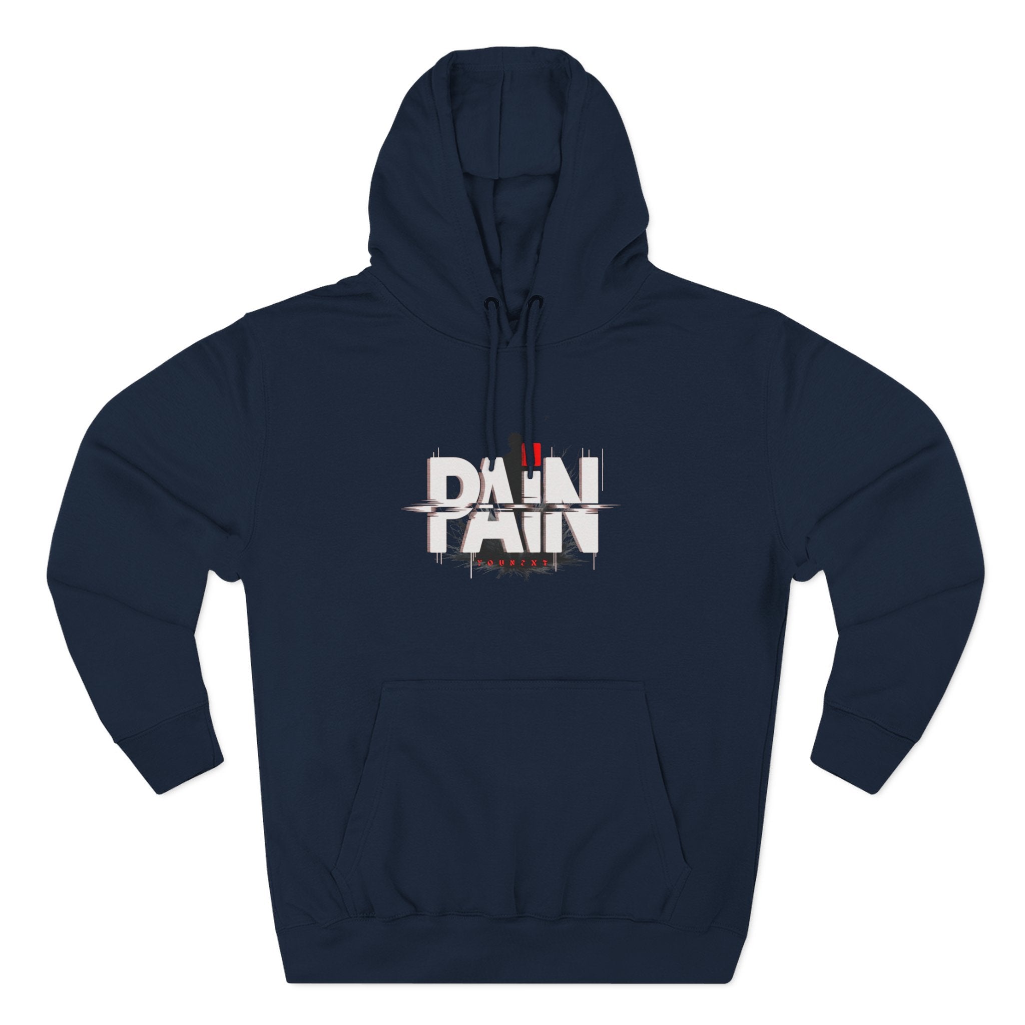 Pain Hoodie - Graphic Three-Panel Fleece Pullover