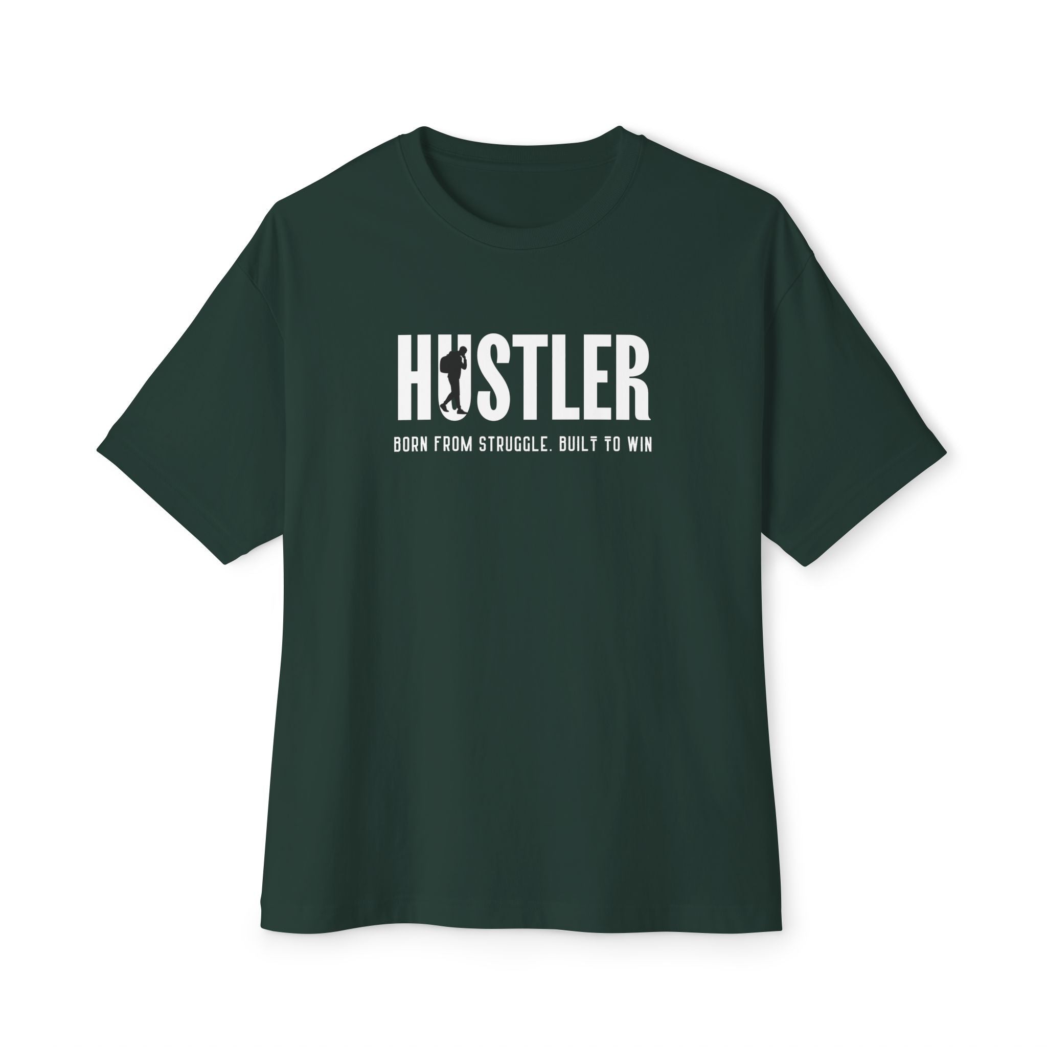 Hustler Graphic Tee — Oversized Boxy T-Shirt for Go-Getters