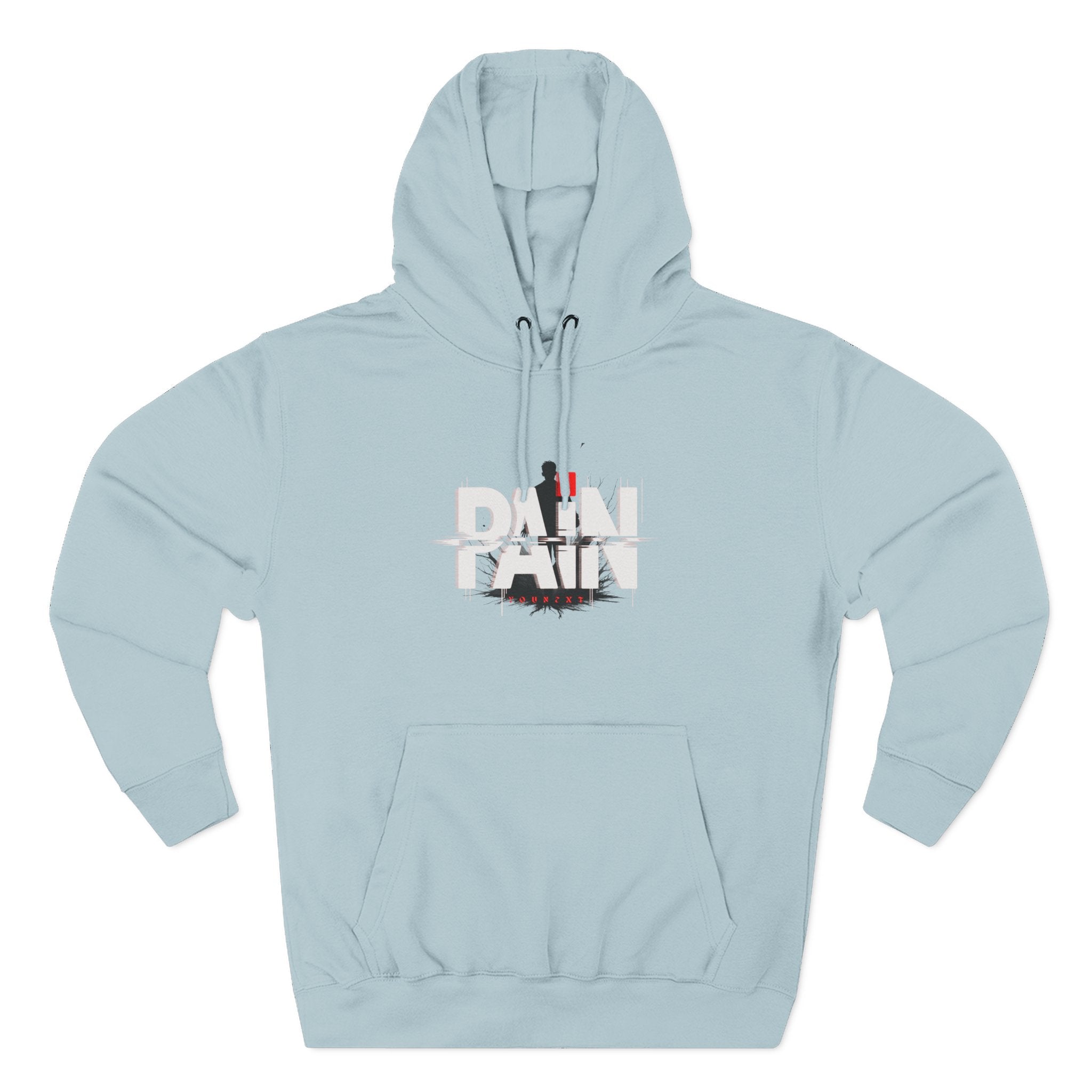 Pain Hoodie - Graphic Three-Panel Fleece Pullover